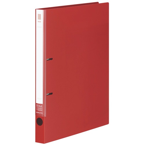 コクヨ リングファイル(NEOS) A4タテ 2穴 180枚収容 リング内径22mm 背幅27mm カーマインレッド フ-NE420NR 1冊