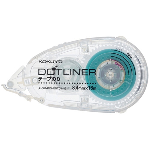 コクヨ テープのり ドットライナー しっかり貼るタイプ(透明) 本体 8.4mm×16m タ-DM400-08NT 1個