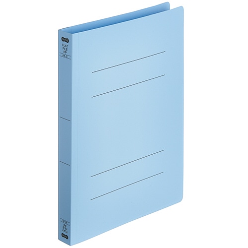 TANOSEE フラットファイル厚とじ(PP) A4タテ 250枚収容 背幅28mm ブルー 1パック(5冊)