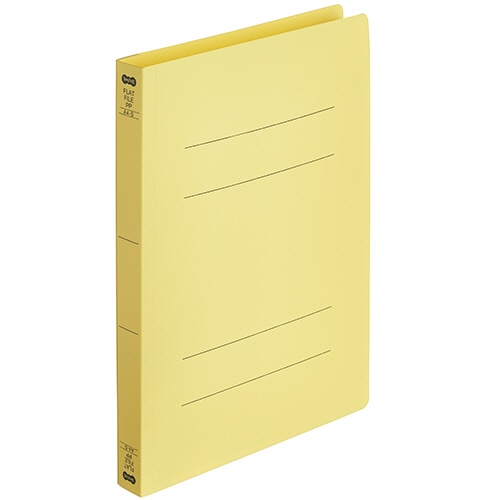 TANOSEE フラットファイル厚とじ(PP) A4タテ 250枚収容 背幅28mm イエロー 1パック(5冊)