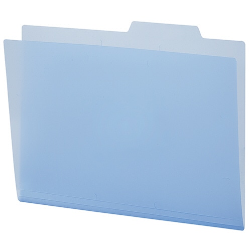 TANOSEE PP製個別フォルダー A4 ブルー 1パック(5冊)