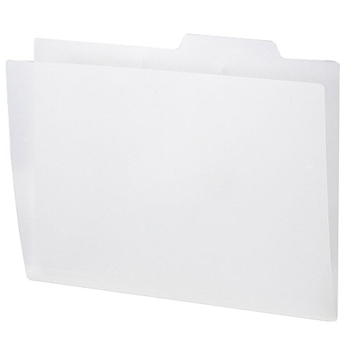 TANOSEE PP製個別フォルダー A4 ホワイト 1パック(5冊)