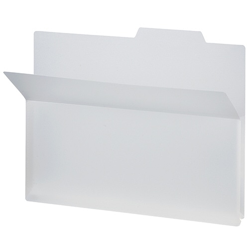 TANOSEE PP製持ち出しフォルダー A4 ホワイト 1パック(5冊)