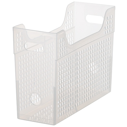 TANOSEE メッシュボックス A4ヨコ 背幅123mm クリア 1個