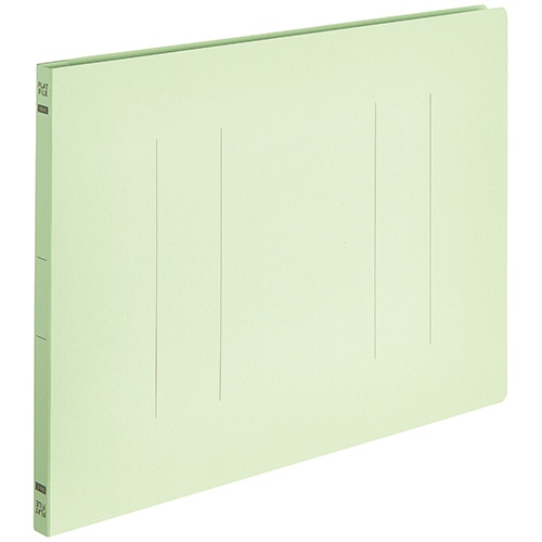 TANOSEE フラットファイルE(エコノミー) B4ヨコ 150枚収容 背幅18mm グリーン 1パック(10冊)