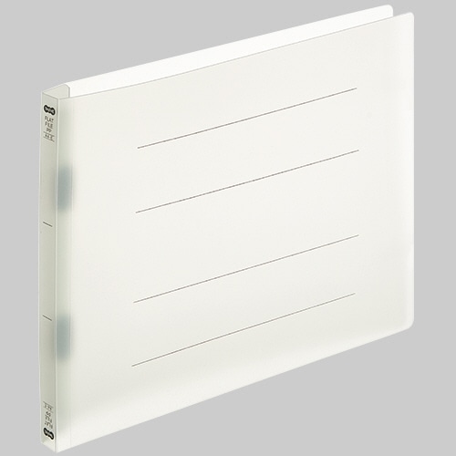 TANOSEE フラットファイル(再生PP) A4ヨコ 150枚収容 背幅18mm クリア 1パック(5冊)