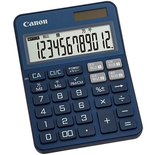 キヤノン カラフル電卓 ミニ卓上 KS-125WUC-BL 12桁 ブルー 2307C005 1台