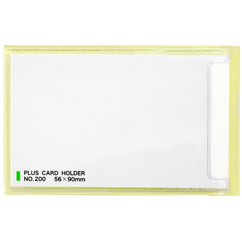 プラス 粘着材付カードホルダー(スティキット) W90×H56mm LA-200ST(No.200) 1箱(100枚)