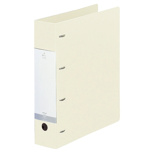 リヒトラブ リクエスト D型リングファイル A4タテ 4穴 500枚収容 50mmとじ 背幅64mm 白 G1280-0 1冊