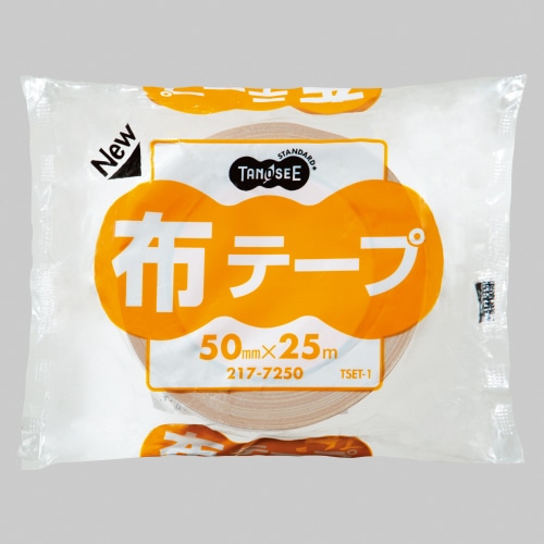 TANOSEE 布テープ 中梱包用 0.24mm厚 50mm×25m 1巻