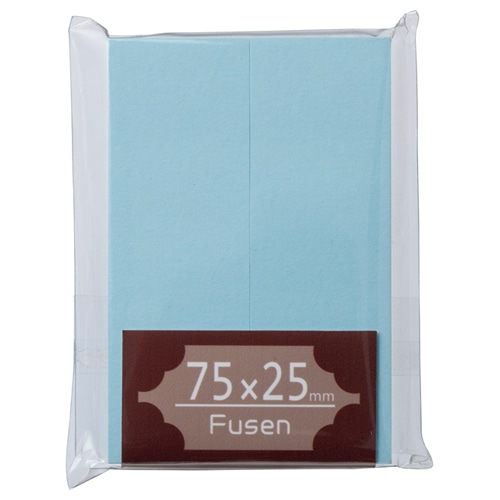 TANOSEE ふせん 75×25mm ブルー 1パック(2冊)
