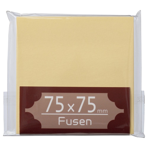 TANOSEE ふせん 75×75mm イエロー 1冊