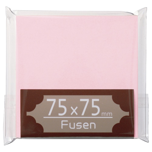 TANOSEE ふせん 75×75mm ピンク 1冊