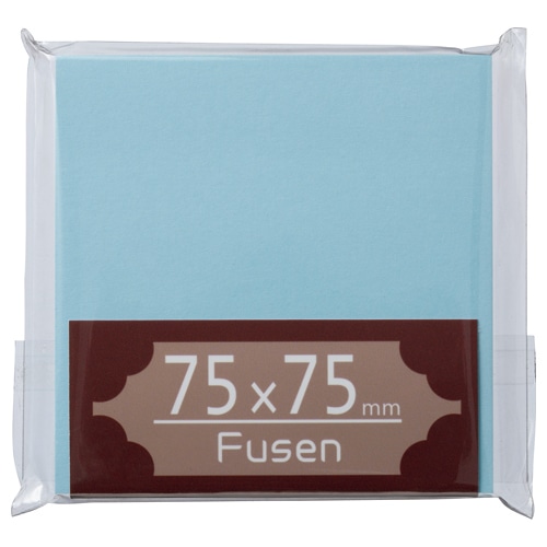 TANOSEE ふせん 75×75mm ブルー 1冊