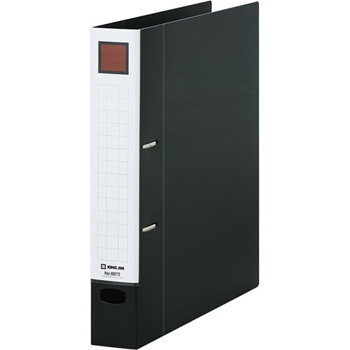 キングジム レバーリングファイル Dタイプ A4タテ 2穴 350枚収容 背幅47mm 黒 6873-BK 1冊