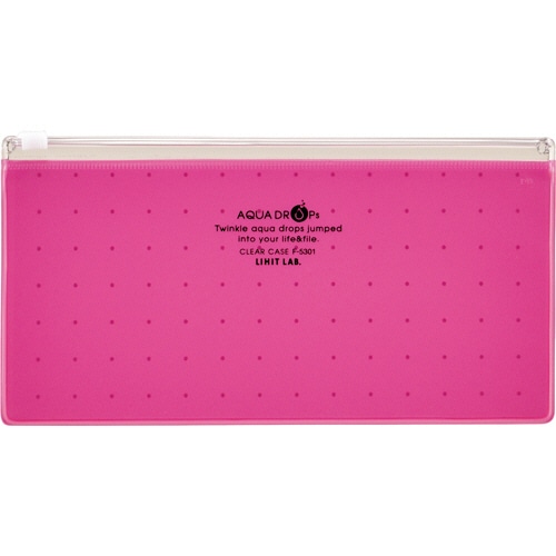 リヒトラブ AQUA DROPs クリヤーケース PEN(通帳) 赤 F-5301-3 1枚