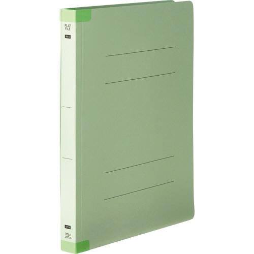 TANOSEE フラットファイル(背補強タイプ) 厚とじ A4タテ 250枚収容 背幅28mm グリーン 1パック(10冊)
