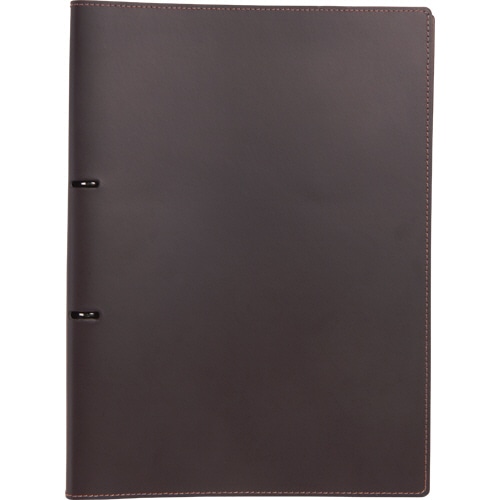 プロッシモ リサイクルレザー 2穴リングファイル A4 ブラウン PRO2KRFBRN 1冊