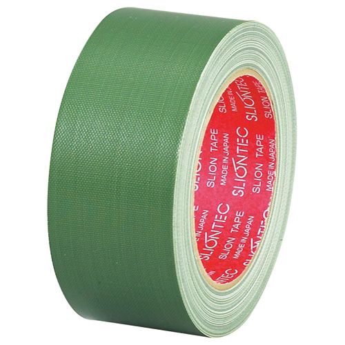 スリオンテック 布粘着テープ No.3390 50mm×25m 厚み約0.23mm 緑 No.3390-50GR 1巻