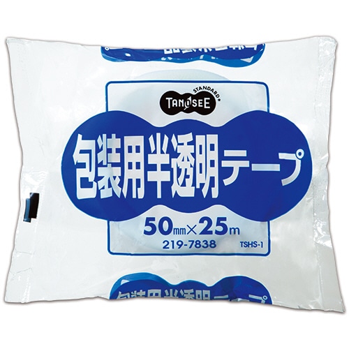 TANOSEE 包装用半透明テープ 50mm×25m 厚み約0.18mm 1巻