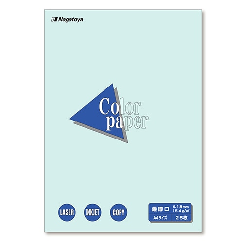長門屋商店 Color Paper A4 最厚口 水 ナ-3510 1冊(25枚)
