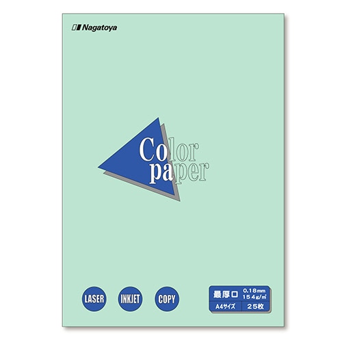 長門屋商店 Color Paper A4 最厚口 浅黄 ナ-3511 1冊(25枚)