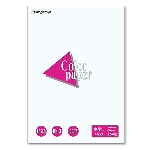 長門屋商店 Color Paper A4 中厚口 白 ナ-3201 1冊(100枚)