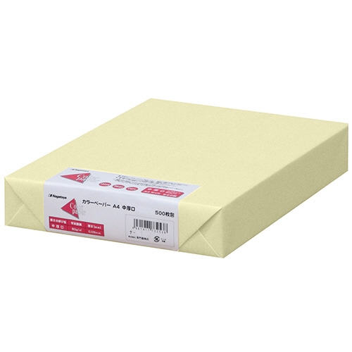 長門屋商店 Color Paper A4 中厚口 レモン ナ-3252 1冊(500枚)