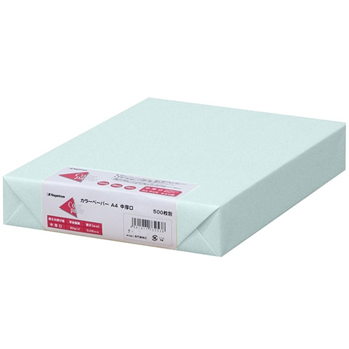 長門屋商店 Color Paper A4 中厚口 水 ナ-3260 1冊(500枚)