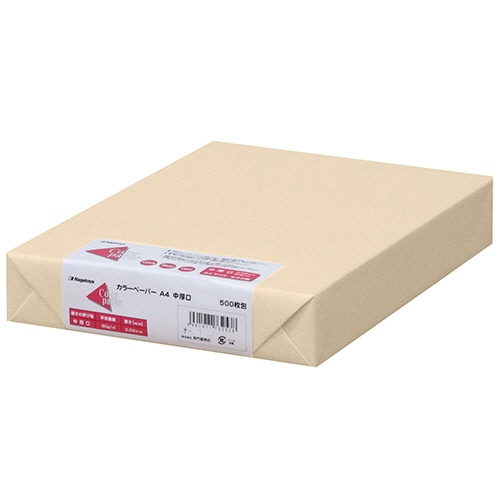 長門屋商店 Color Paper A4 中厚口 アイボリー ナ-3265 1冊(500枚)