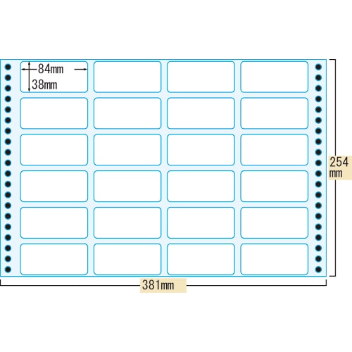 トッパンエッジ 宛名ラベル 15×10インチ 24面 ラベルサイズ84×38mm LC016Y 1箱(500枚)