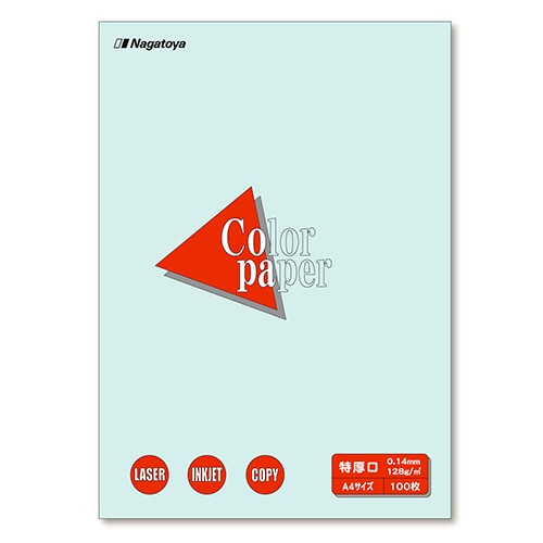 長門屋商店 Color Paper A4 特厚口 水 ナ-3410V 1冊(100枚)