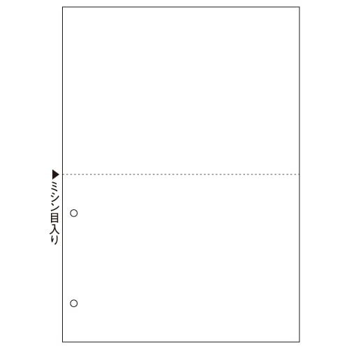 ヒサゴ マルチプリンタ帳票(FSC森林認証紙) A4 白紙 2面 2穴 FSC2084 1冊(100枚)