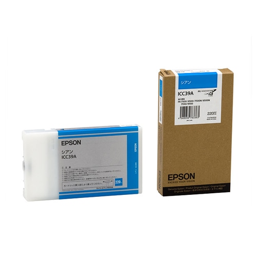 エプソン PX-P/K3インクカートリッジ シアン 220ml ICC39A 1個