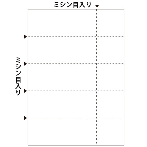 ヒサゴ マルチプリンタ帳票 A4 白紙 5面チケット BP2107 1冊(100枚)