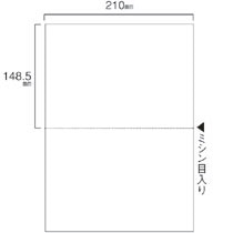 TANOSEE スマイル用LBP用紙 A4汎用白紙 2分割 穴なし 1箱(500枚)