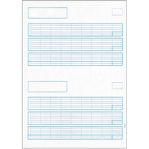 PCA 給与明細書 罫線あり PA1111F 1箱(500枚)