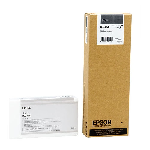 エプソン PX-P/K3インクカートリッジ グレー 700mL ICGY58 1個