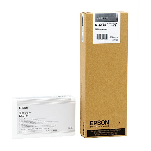 エプソン PX-P/K3インクカートリッジ ライトグレー 700mL ICLGY58 1個