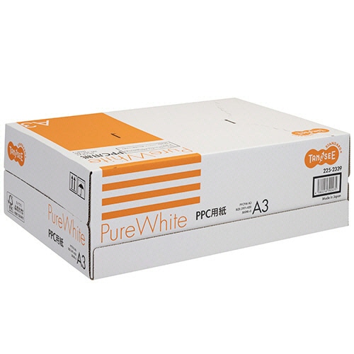 TANOSEE PPC用紙 Pure White A3 フタ無し箱 1箱(1500枚:500枚×3冊)