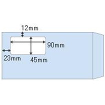 ヒサゴ 窓つき封筒 長形3号 アクア MF41 1箱(100枚)
