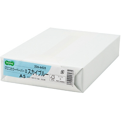 TANOSEE αエコカラーペーパーII A5 スカイブルー 1冊(500枚)