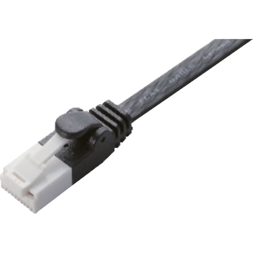 エレコム EU RoHS指令準拠 爪折れ防止フラットLANケーブル(Cat6) ブラック 7.0m LD-GFT/BK70 1本