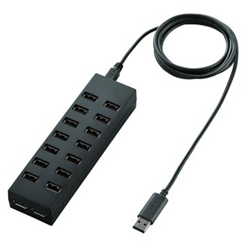 エレコム　１６ポートセルフパワーＵＳＢハブ　ブラック　Ｕ２Ｈ－Ｚ１６ＳＢＫ　１個