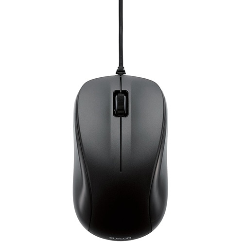 エレコム USB光学式マウス 3ボタン Mサイズ ブラック RoHS指令準拠(10物質) M-K6URBK/RS 1個