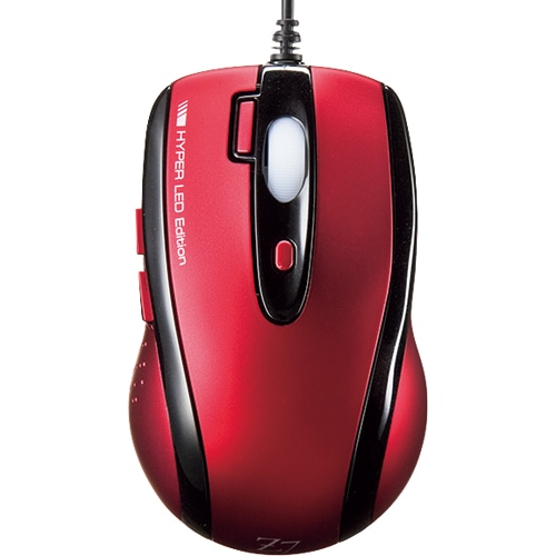 サンワサプライ HYPER LEDマウス USB有線 レッド MA-125HR 1個