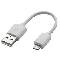 ロジテック Lightningコネクタ対応 充電・データ転送ケーブル Lightningオス-USB(A)オス ホワイト 0.1m LHC-UAL01WH 1本