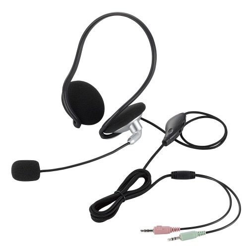 エレコム ヘッドセット(ネックバンドタイプ) 1.8m シルバー HS-NB05SV 1個