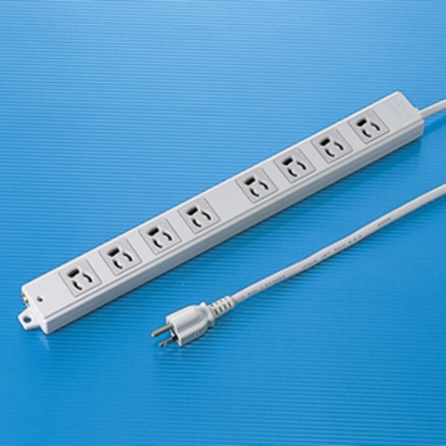 サンワサプライ 工事物件タップ 抜け止め マグネット付 3P・8個口 1.0m TAP-K8-1 1個