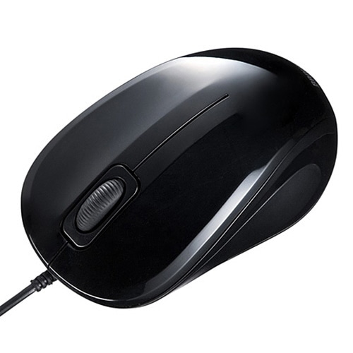 サンワサプライ 静音有線ブルーLEDマウス ブラック MA-BL9BK 1個